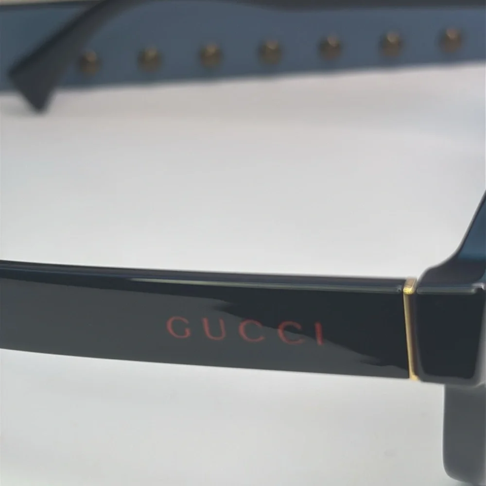 New - GUCCI GG1140SK-003 Unisex Classic Designer Sunglasses in Black & Gold/Br…
